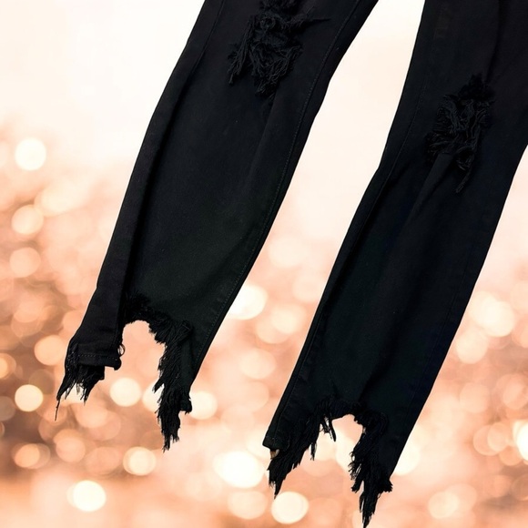 NWOT L’AGENCE ‘High Line Distressed Skinny Jeans’ in “Onyx Destruct” Size 24 - Picture 9 of 16